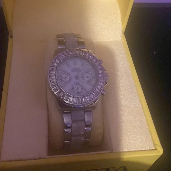 EUC Invicta Angel Silver Tone Watch - Picture 2 of 2